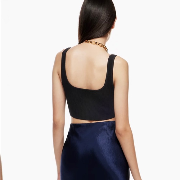 Aritzia Babaton Sculpt Knit Squareneck Cropped Tank - Picture 3 of 7